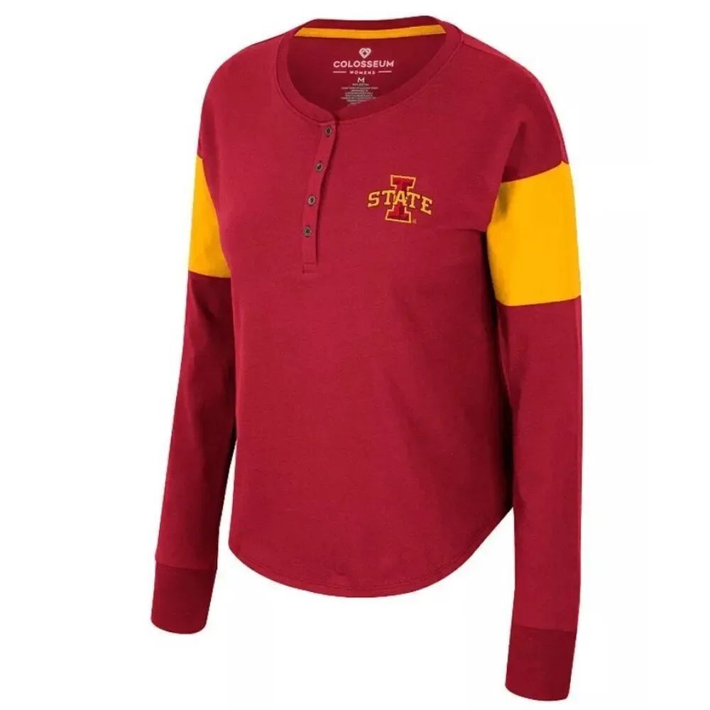 Colosseum NCAA Women's Iowa Hawkeyes Cheryl Long Sleeve Henley XL